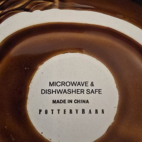 Pottery Barn Rich Brown Ceramic Plate - Picture 3 of 3